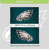 Vista 5 de Team Sports America NFL Philadelphia Eagles - Bandera duradera de 3 x 5 para exteriores con ojales, bandera y pancarta resistentes para jardín al