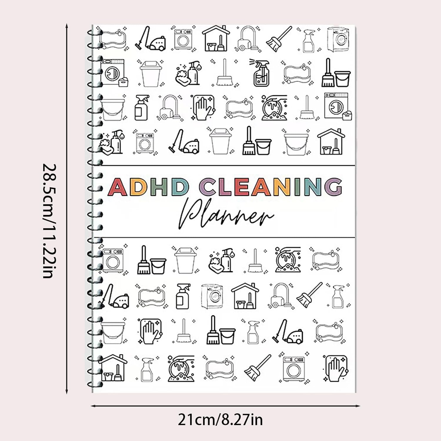 2 Pack ADHD Cleaning Planner Schedule and Checklist ADHD Cleaning and Organizing Planner Chore Chart for Adults Easily Simplifies Daily Cleaning for Adults (2PC)