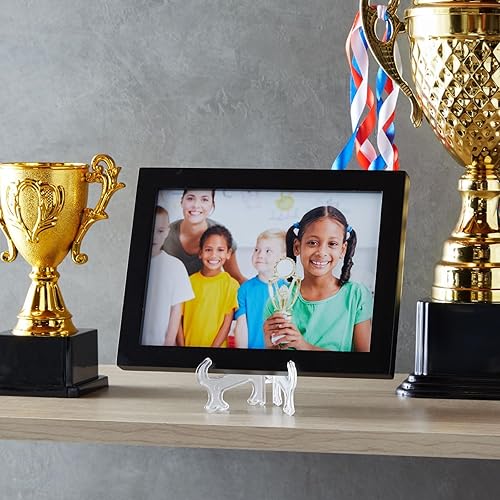 Miniatura 2 de Juvale Mini caballetes transparentes para tarjetas de lugar, plástico transparente de 4 pulgadas, paquete de 24 caballetes para fotos, soportes para