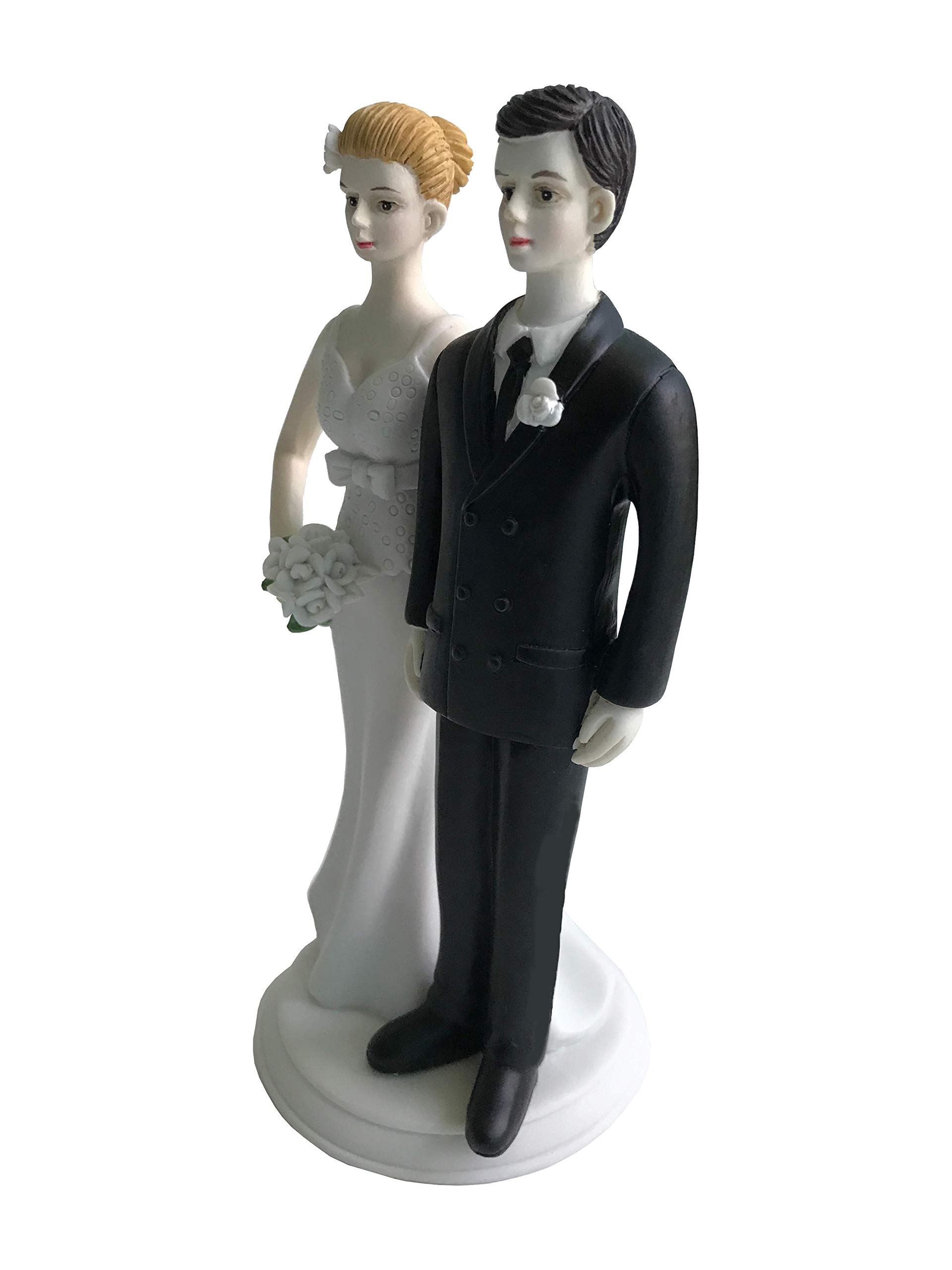 Loving Pinch Bridal Couple Bride and Groom Figurine Wedding Cake Topper