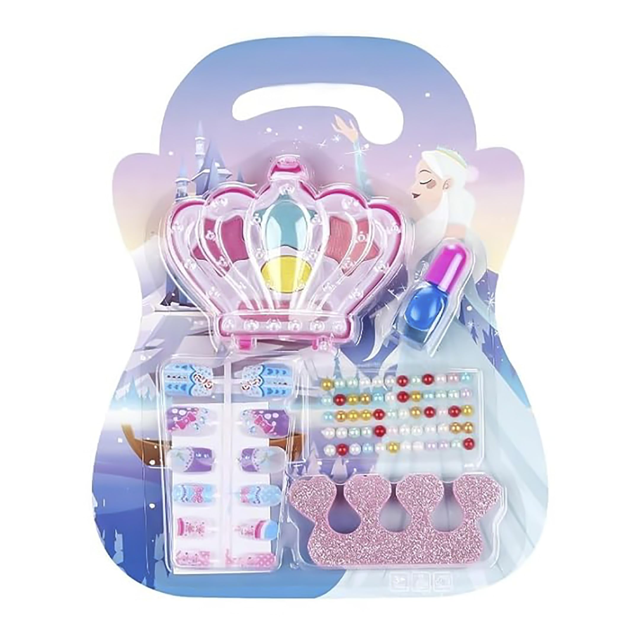AMB Frozen Princess Vanity Nail Art Make up kit for Girls Kids Artificial Nails Lipstick Nail Polish Glitter Hair Brush for Return Gifts/Pretend Nail Games Home Salon(Random design) (B0D6YYLX1S) Amazon Price History, Amazon Price Tracker