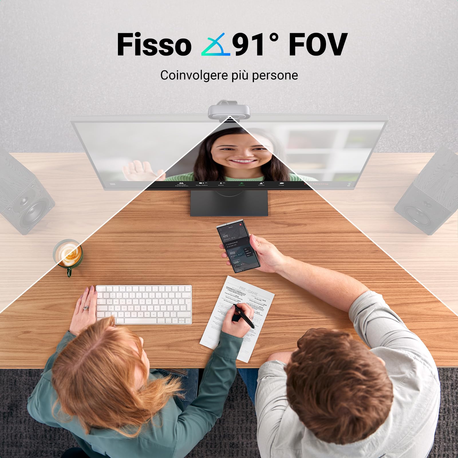 UGREEN Webcam 2K 30FPS Full HD USB A Camera PC Due Micro Cancellazione del Rumore Integrata Rotazione a 360 Gradi Plug Play Windows MacOS Supporta Streaming Videochiamata Youtube Zoom Videoconferenza