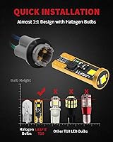 Vista 32 de LASFIT 194 LED Bulb 6000K White, T10 168 2825 W5W LED Replacement Light Bulbs, For Dome Map Light, Door Light, Courtesy Light, License Plate Light