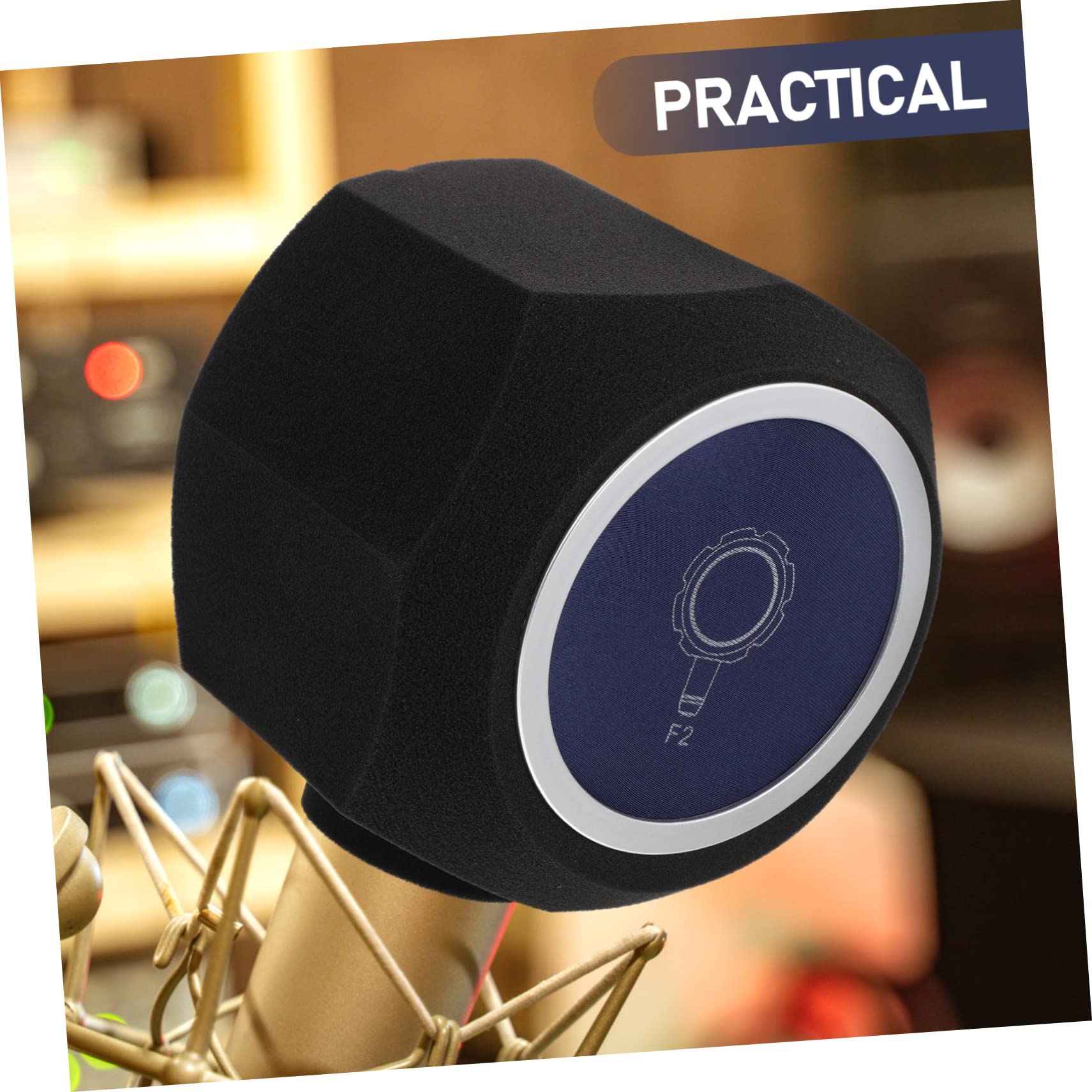 Copri Spugna per Microfono Blu F2, Copertura Fonoassorbente | Registrazione Indoor, Adattabilità Elevata, Riduzione del Rumore, Design Portatile