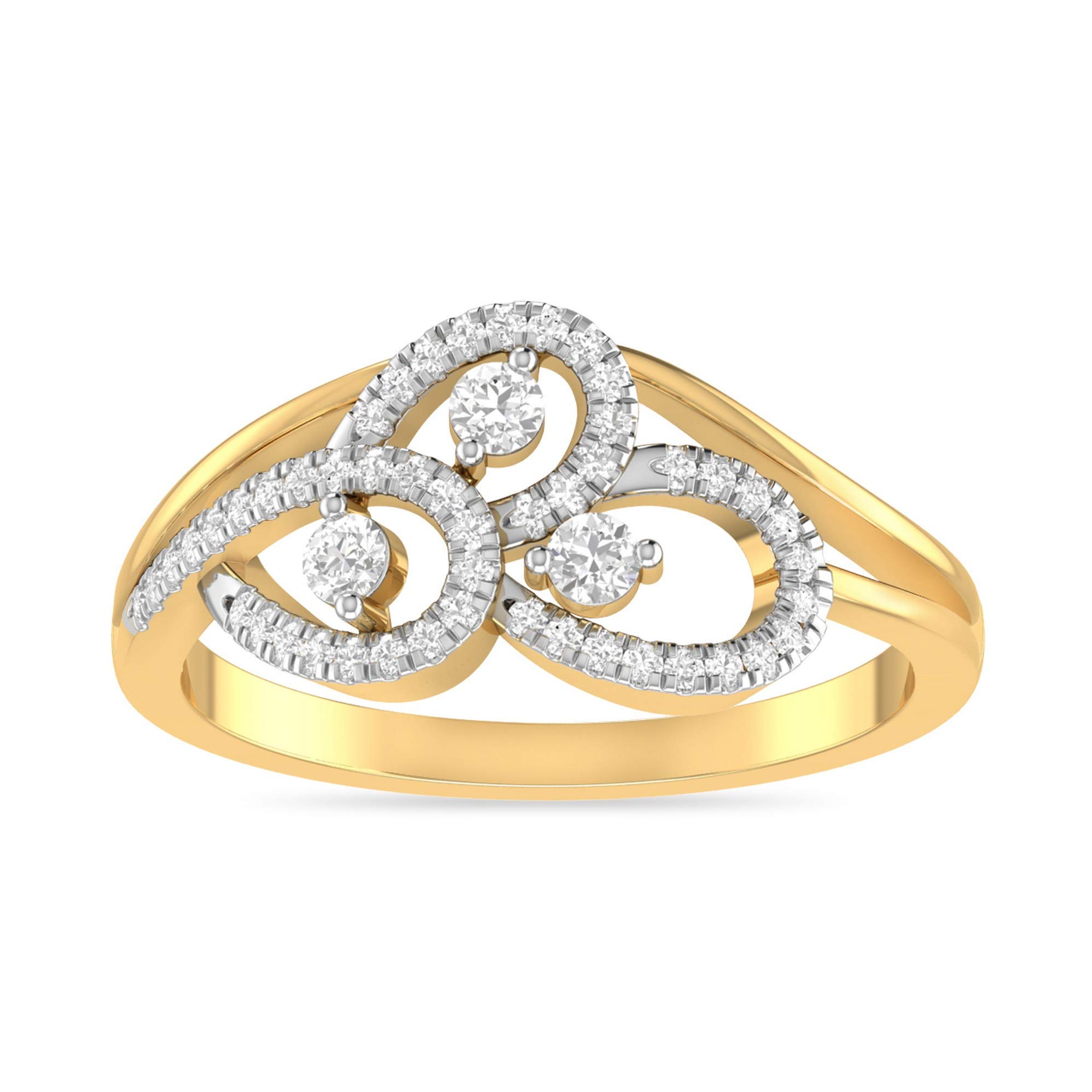 pc jeweller Yellow Gold and Diamond Ring for Women-picture-32