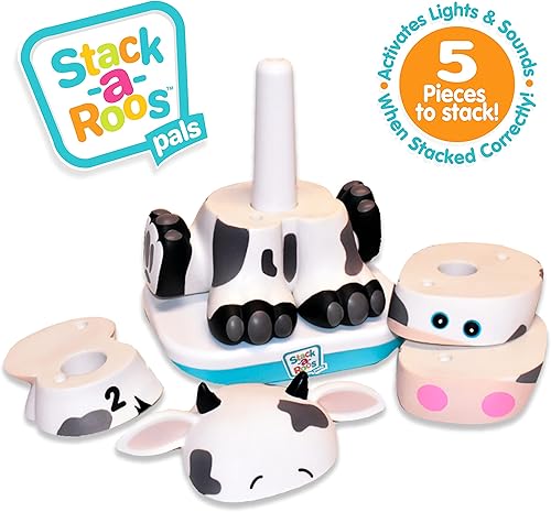 Vista 30 de Stack-a-Roos Baby Horse por Salus Brands - Juguete apilable de animales, juguete educativo de aprendizaje temprano para bebés y niños pequeños, a