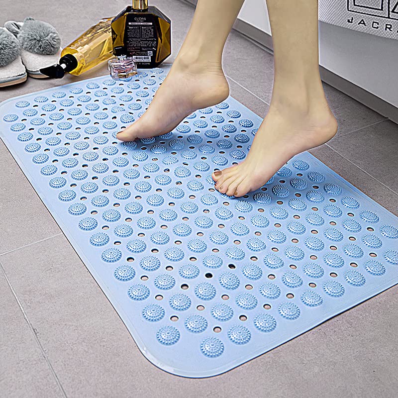 VHKD PVC Bathroom mat Anti Slip Rectangle (Blue 70x45)