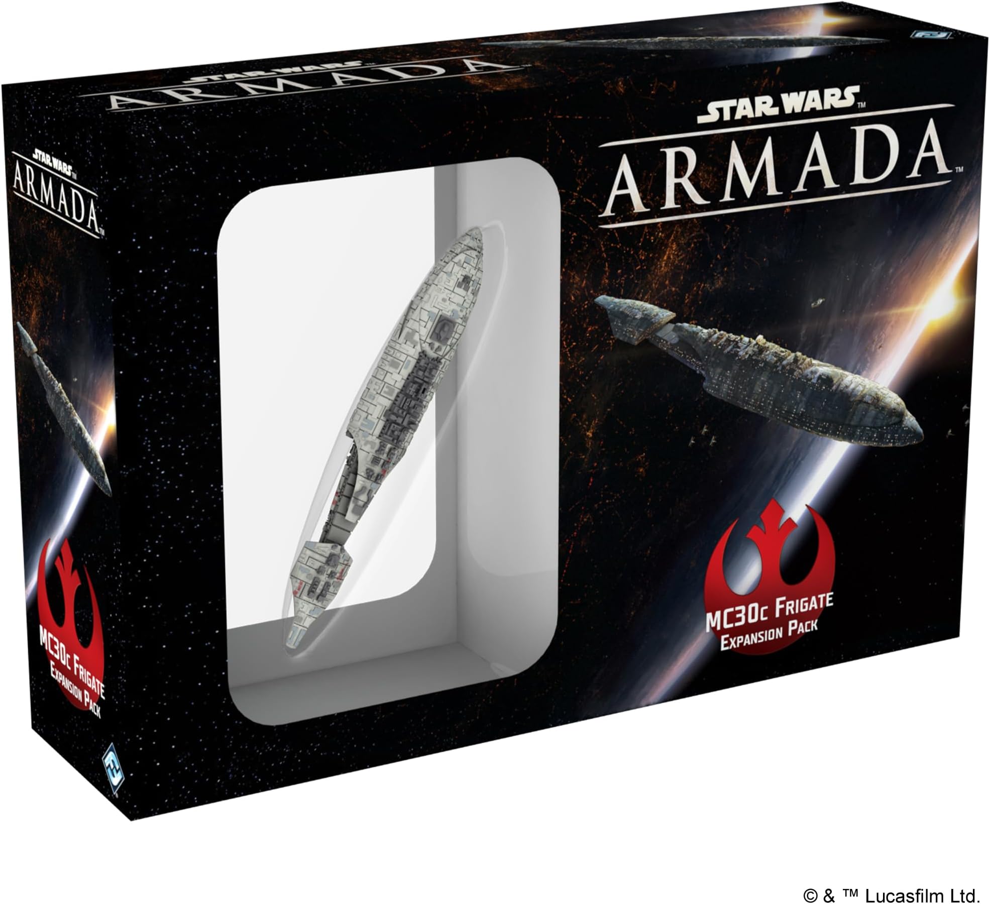 Star Wars: Armada MC30c Frigate EXPANSION PACK - Swift and Lethal Rebel Ship! Tabletop Miniatures Strategy Game for Kids & Adults, Ages 14+, 2 Players, 2 Hour Playtime, Made by Atomic Mass Games