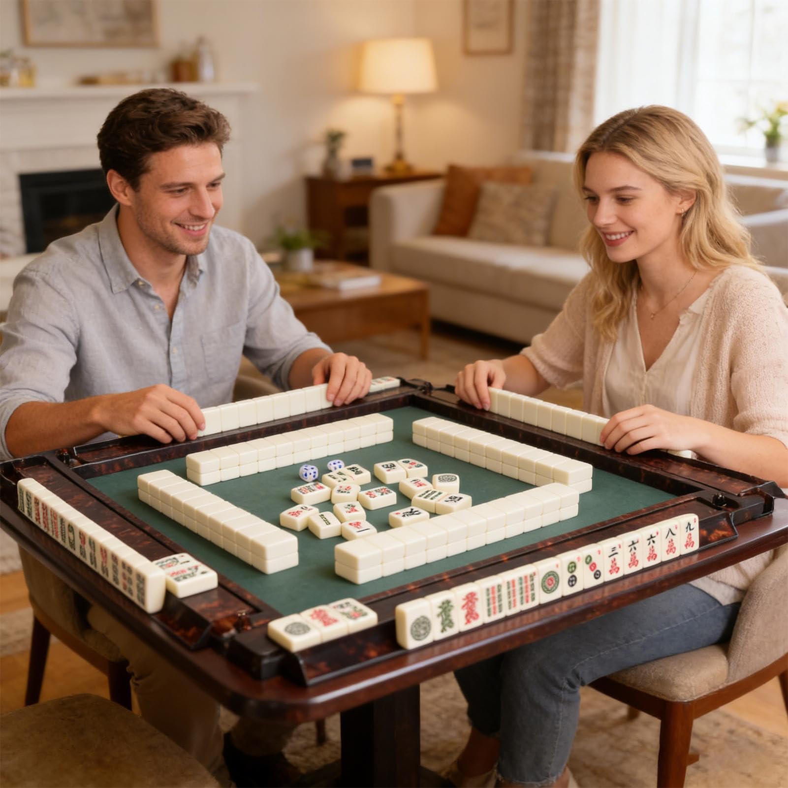 Mahjong-Steine-Ständer 4-teiliges Set, rutschfest und kratzfest | Mahjong-Steinehalter inklusive Schieber für Senioren, Hobbyisten, Spieler, zu Hause, , gesellige Runden, Reisen, Spielzimmer