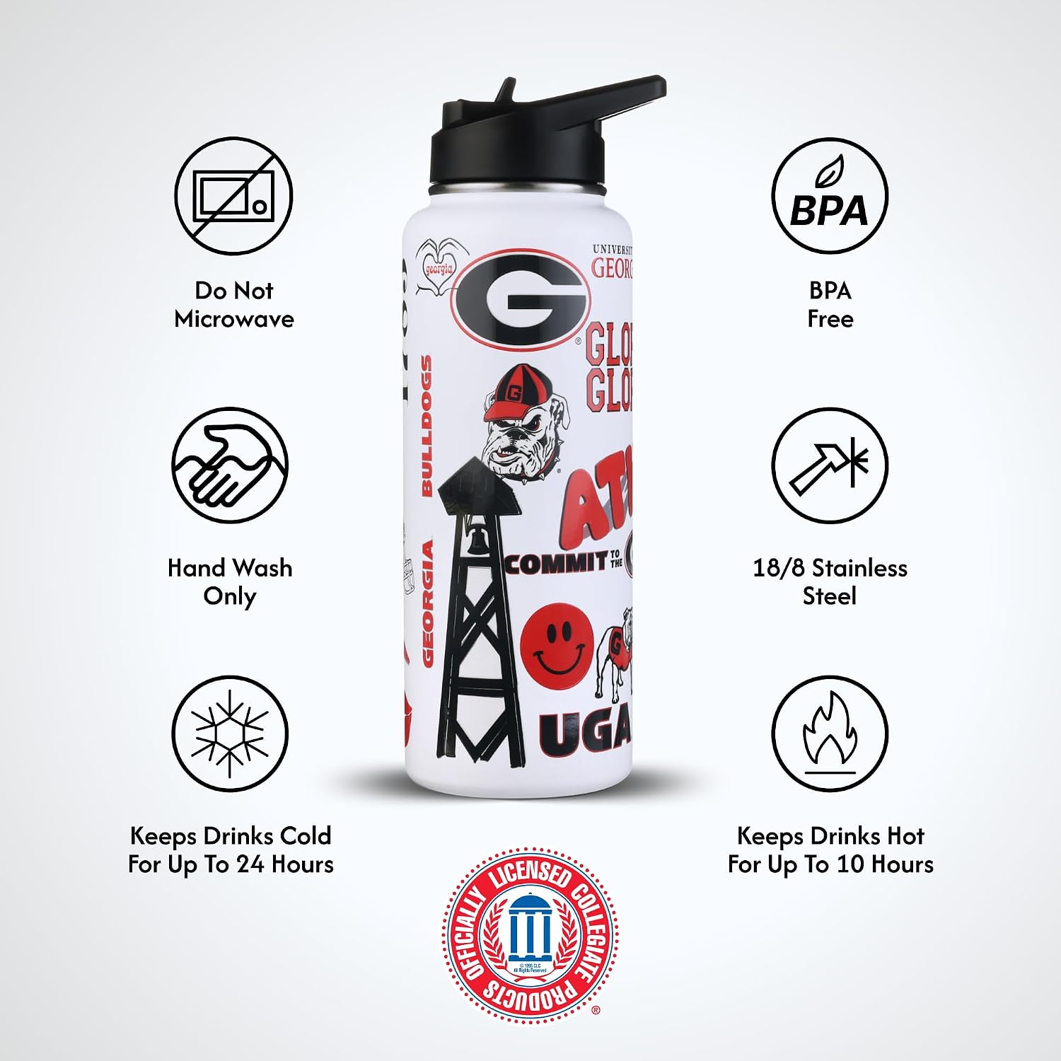 The Memory Company | Licensed NCAA 34oz Team Spirit Water Bottle