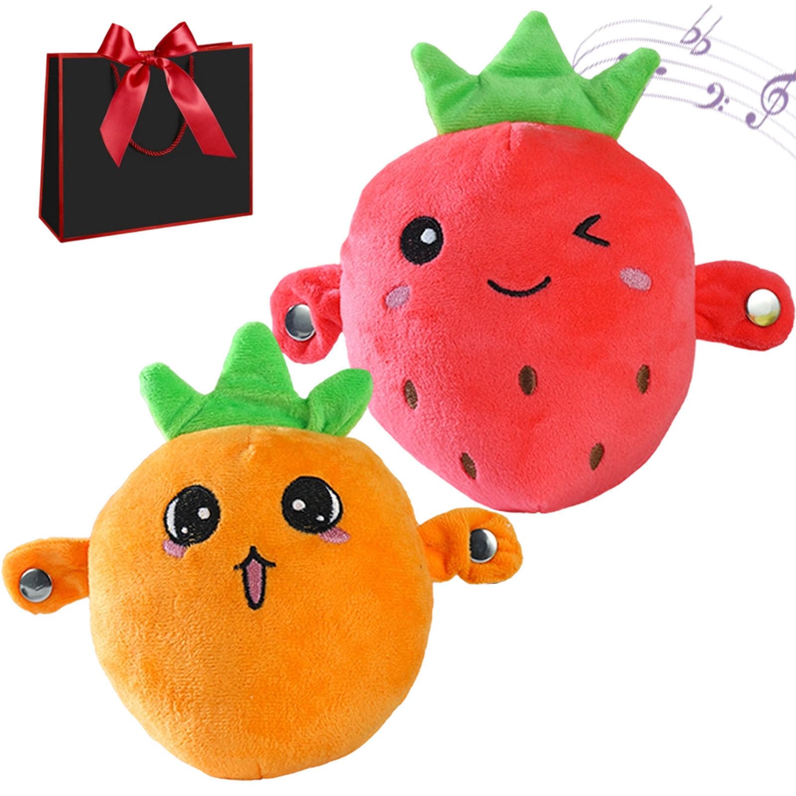 Interactive Music Plush Toy, Banana Plush Musical Sensory Toy With Sounds, Support Clapping, Tapping And Rhythm Battle Gameplay, Perfect For Parent-Child Bonding,Family Party Moments (2PCS-a)