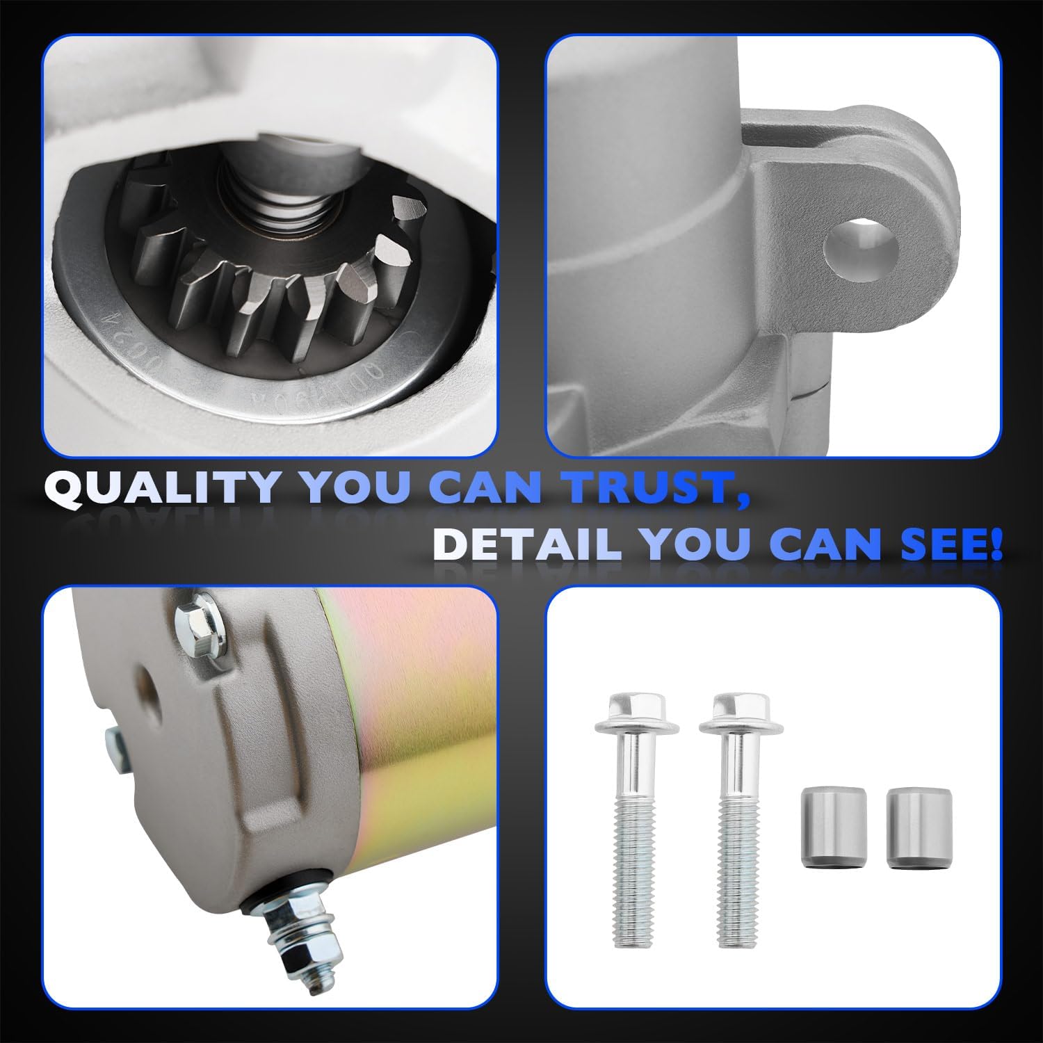 951-12207 Electric Starter Motor Compatible with MTD, Craftsman and Huskee Riding Mower Machines, Replace# 751-12207 751P12207A