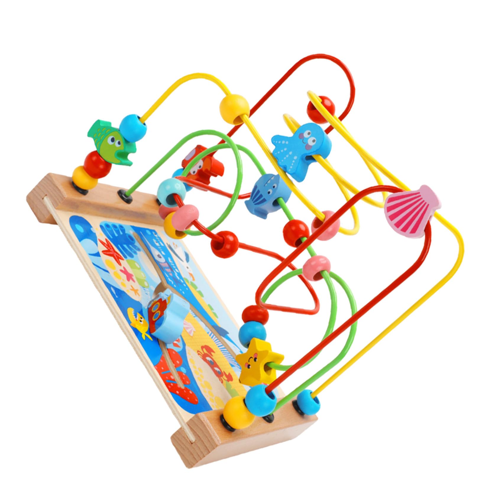 VANZACK Labirinto per Perline Bead Maze Roller in Legno 1 Pezzo | Giocattolo Educativo Precoce, Decorazioni Scuola, Compleanno e Festività