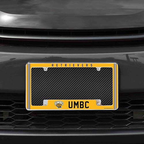 Miniatura 257 de Rico Industries NCAA Marco de matrícula estándar cromado de 12 x 6 pulgadas para automóvil, camión, SUV (escuelas L-M)