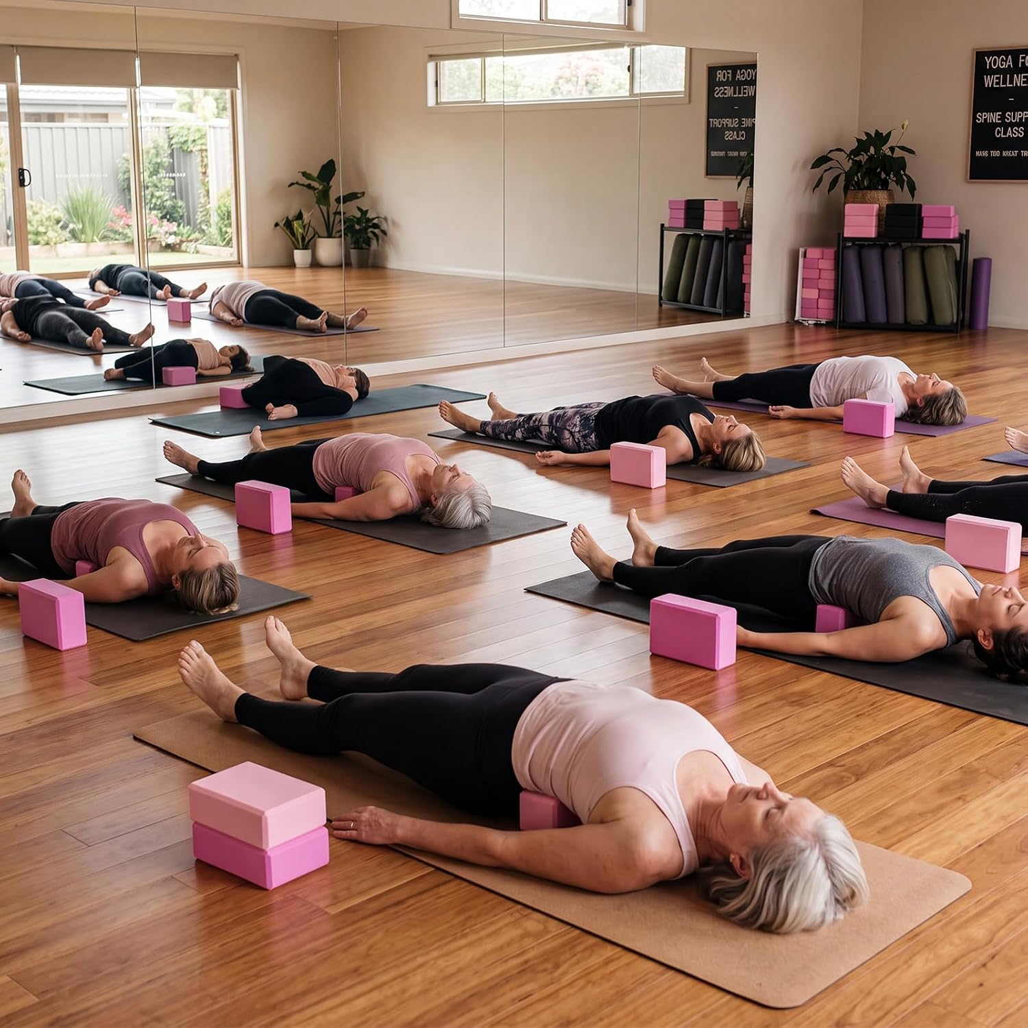 Arrowbash 12 Pack Yoga Blocks Bulk 9 x 6 x 3 Inch EVA Foam Yoga Brick Pack | Lightweight Non Slip Pilates Blocks, Women Yoga Group Gift, for Stretching Balance Flexibility Meditation Exercise