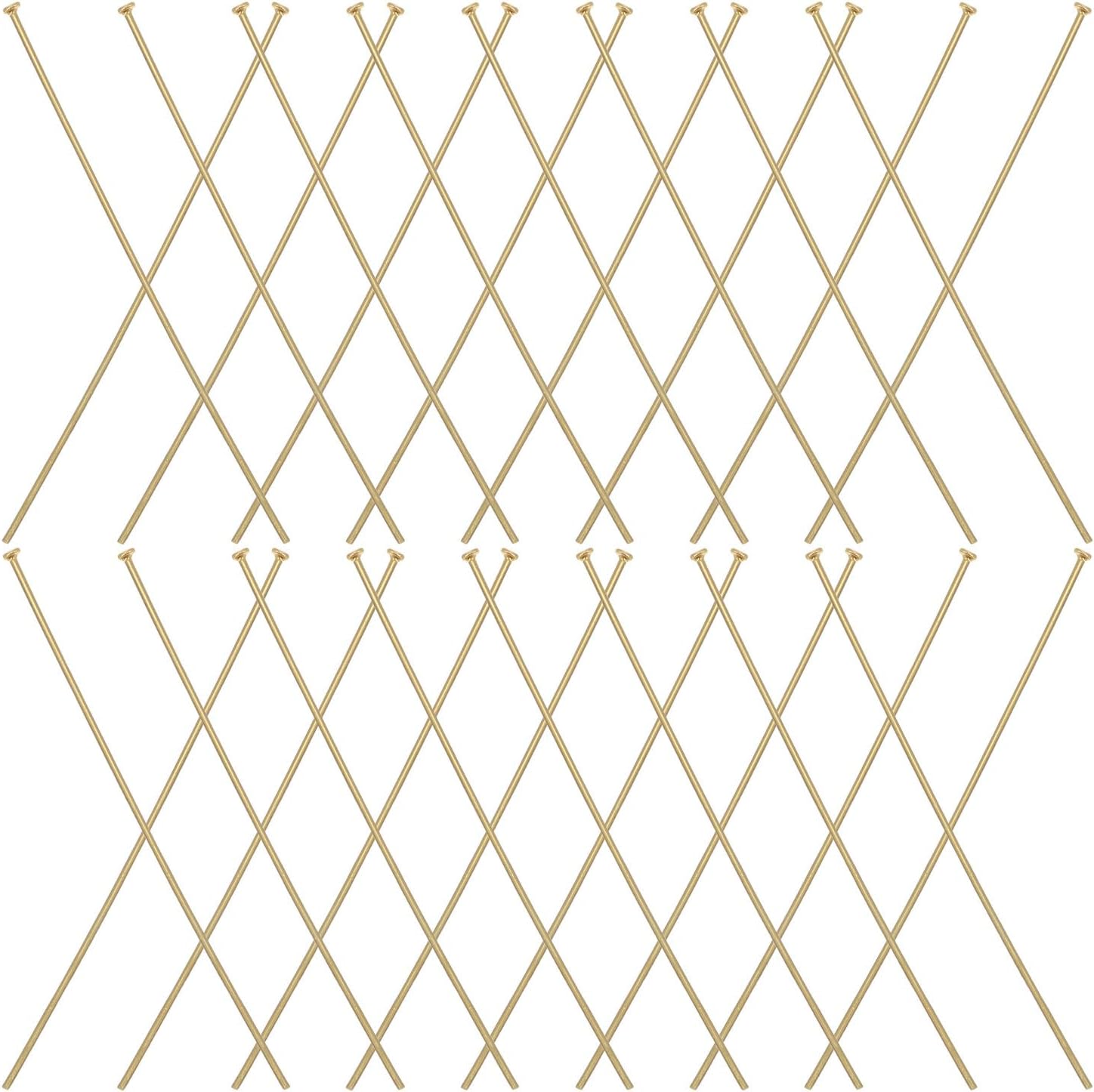 ORFOFE 50pcs Stainless Steel Head Pins T Shape for Jewelry Making DIY Beading Accessories 50mm Length Flat Head Pins for Necklaces Bracelets Earrings Crafting