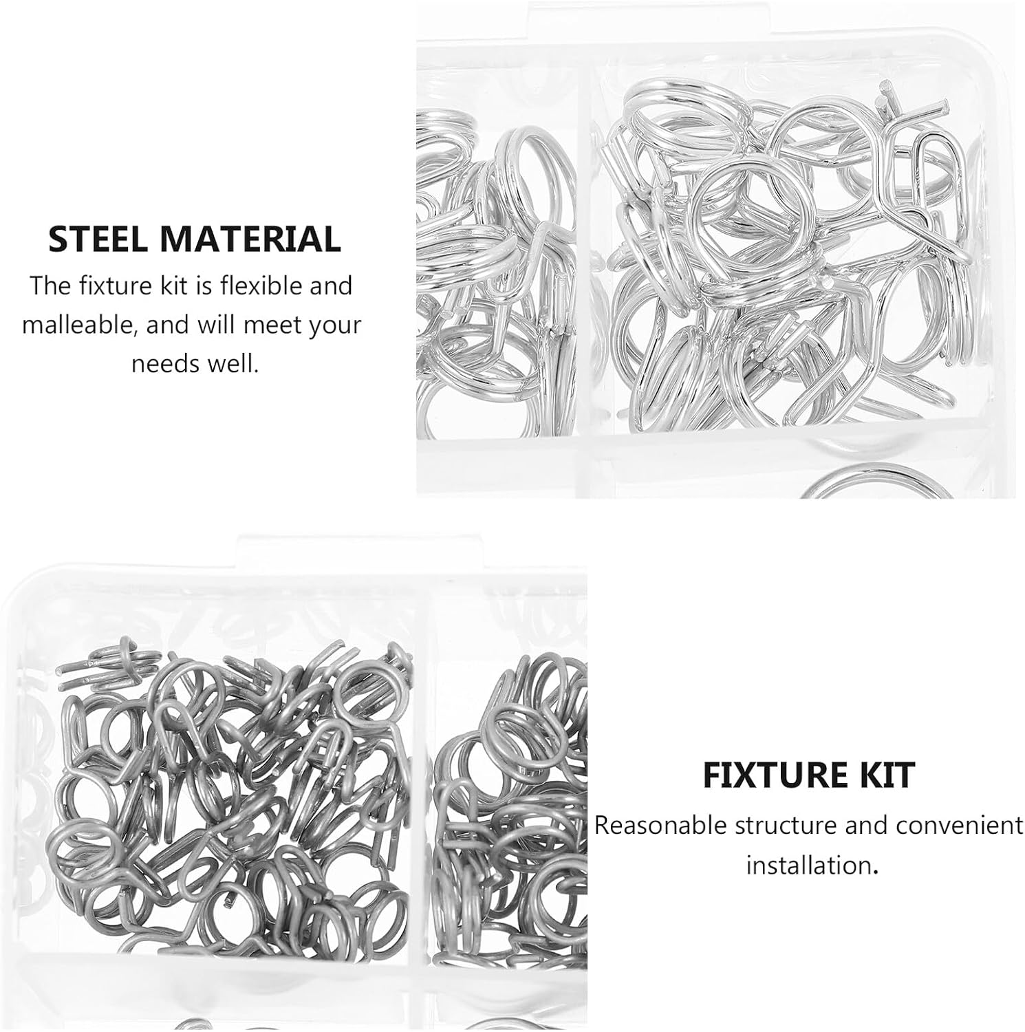 250pcs Double Wire Hose Spring Clamps for Fuel Line and Water Pipes Tube Clips for Automotive Industrial and Use Wide Range Φ-φ