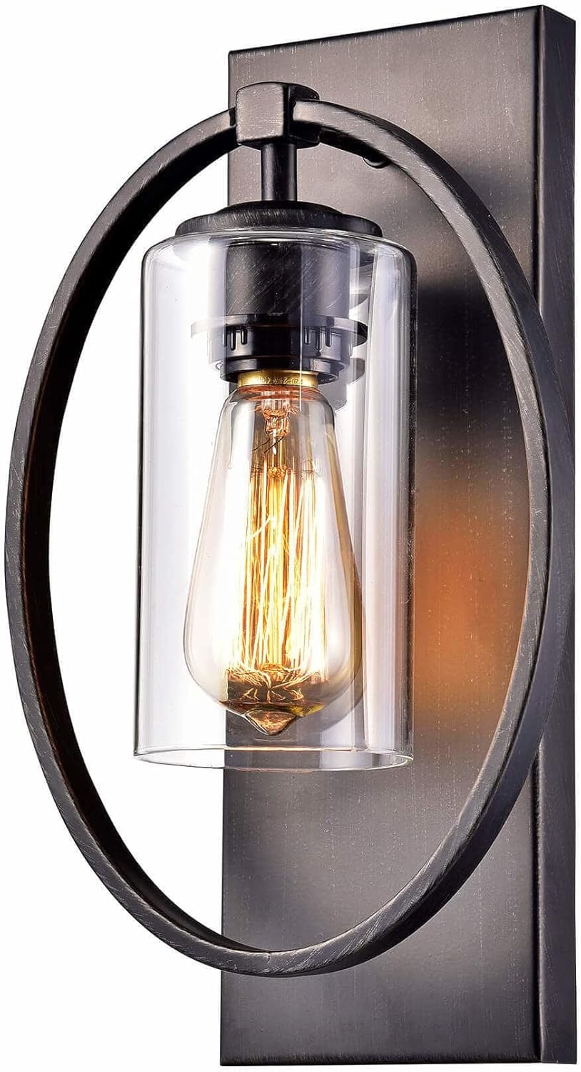 Anastasia Single Light Wall Sconce with Clear Glass Shade
