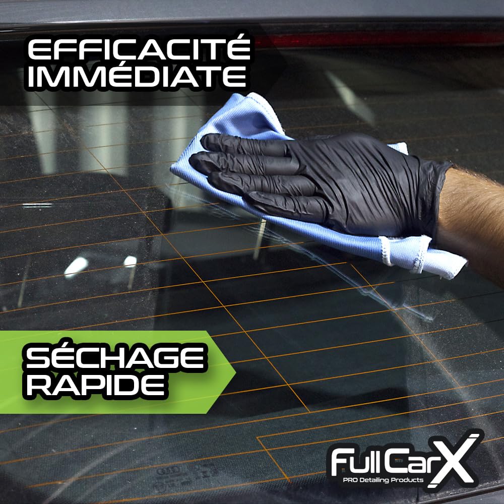 FULLCARX Glass Cleaner 5 Litres Nettoyant Vitre Voiture, Haut Pouvoir Dégraissant, Séchage Rapide, Brillance Longue Durée, Lave Pare-Brise Miroirs Rétroviseur Produit Nettoyage Detailing Professionnel