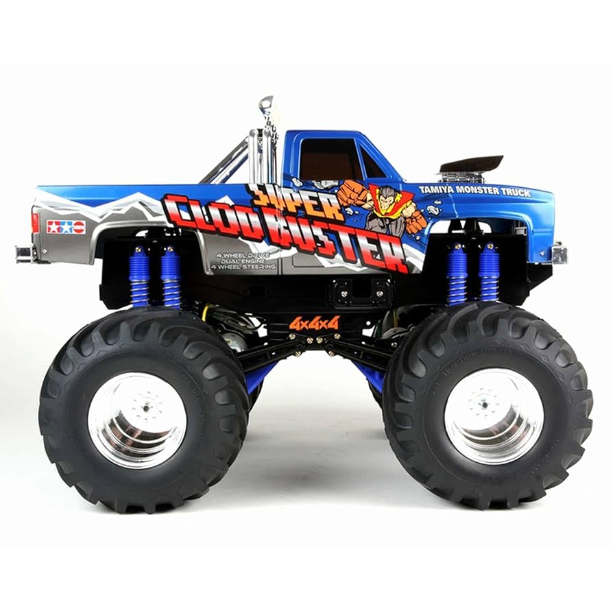 ホビーラジコン TAMIYA 4X4X4 CLOD BUSTER Tamiya 1/10 Super Clod Buster 4X4 Monster Truck Kit, Grey