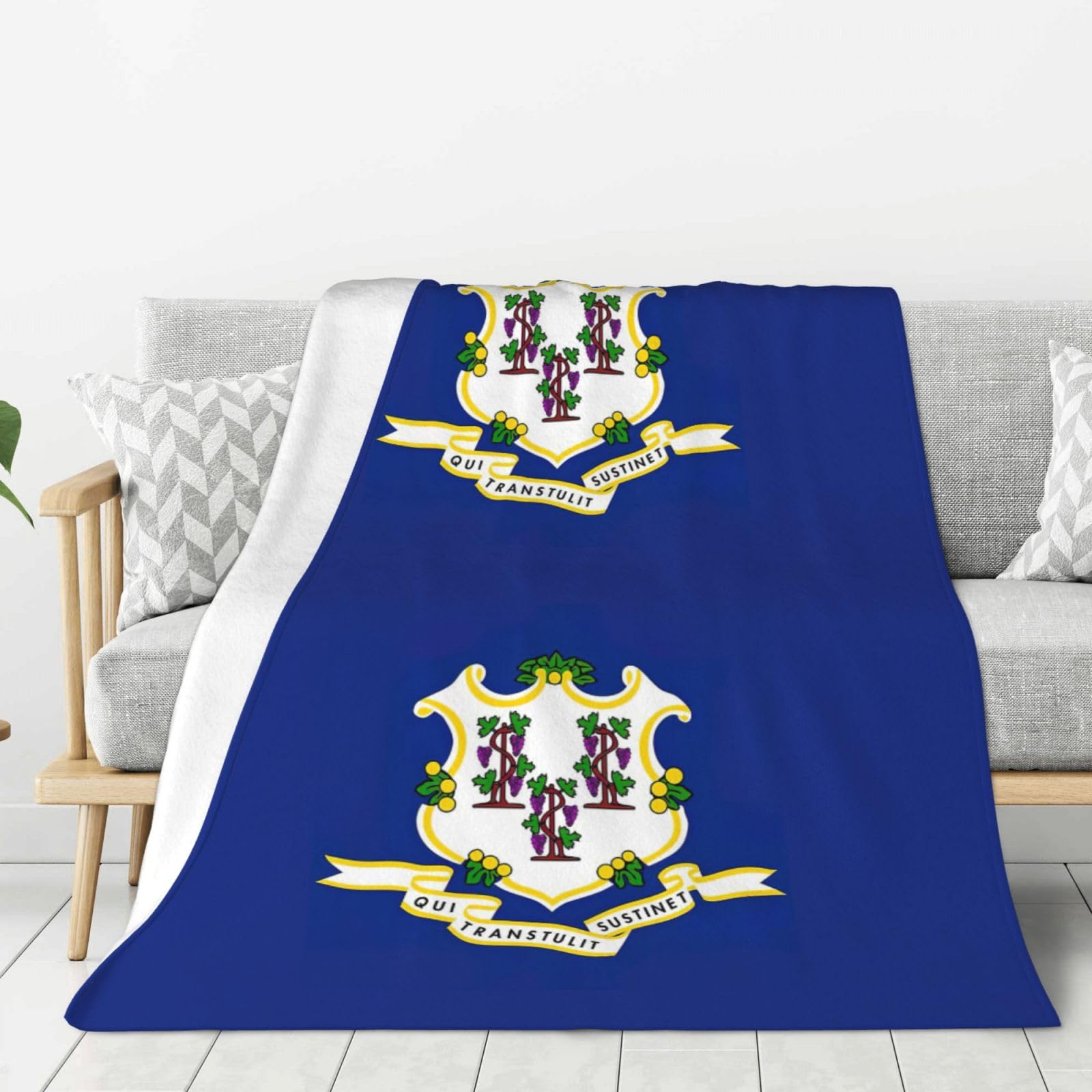 Couverture chaude flanelle Connecticut super douce contre le froid du lit