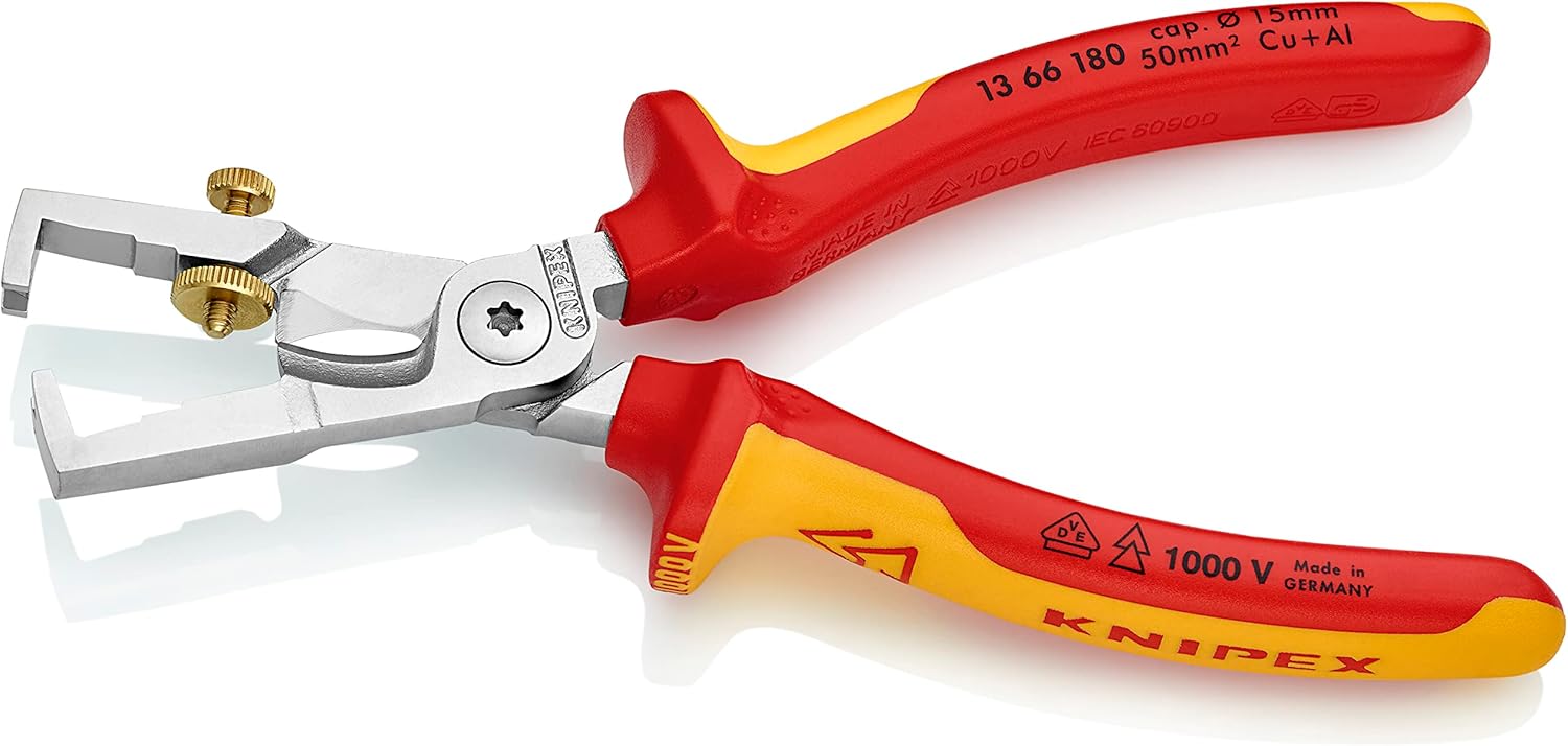 13 66 180 SB Cable Shears/Insulation Strippers "Strix" VDE-Tested In Blister Packaging