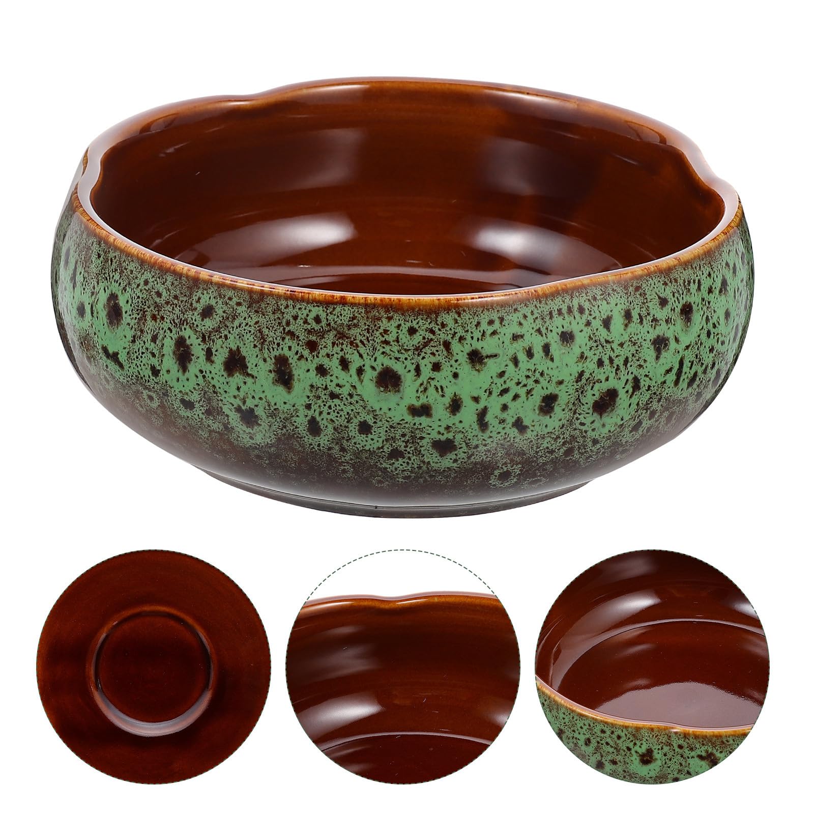 Anneome Pot de Fleurs Hydroponique sans Trou en Céramique Blanche Moyenne Jardinière pour Jonquilles et Nénuphars Pot de Jardin Intérieur et Extérieur Décoratif pour Balcon et Maison