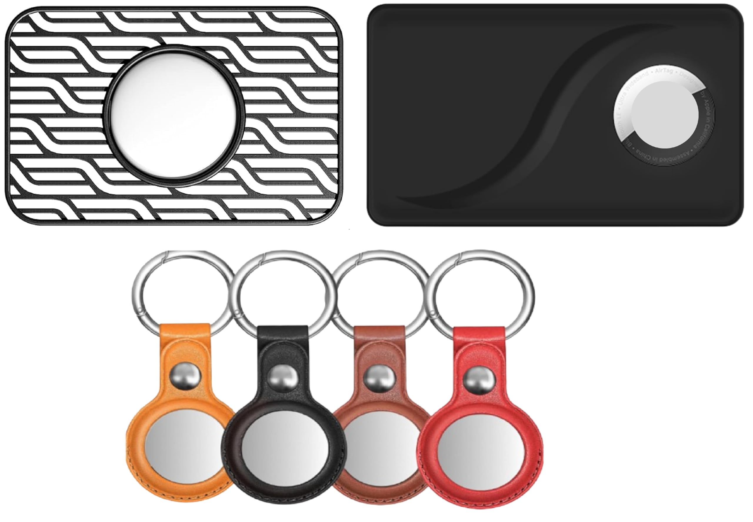 FOLX FAB237 Apple Airtag Wallet Case Holder Compatible for Apple AirTag Tracker, Size of a Credit Card for Wallet Purse, Slim Safety Anti-Lost (Z Black + NET Black Card + 4 Key Ring [ Combo ]) (B0D6N7255C) Amazon Price History, Amazon Price Tracker