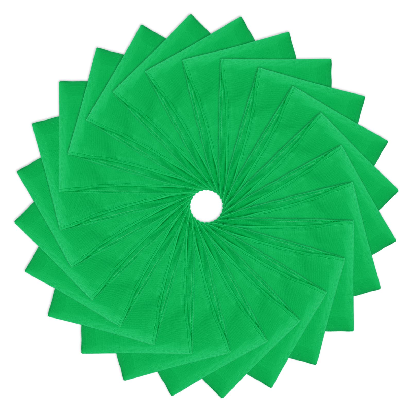 PATIKIL Bandane grandi in tinta unita, 53,3 x 53,3 cm, confezione da 24, bandane multifunzionali, per donne e uomini, verde erba