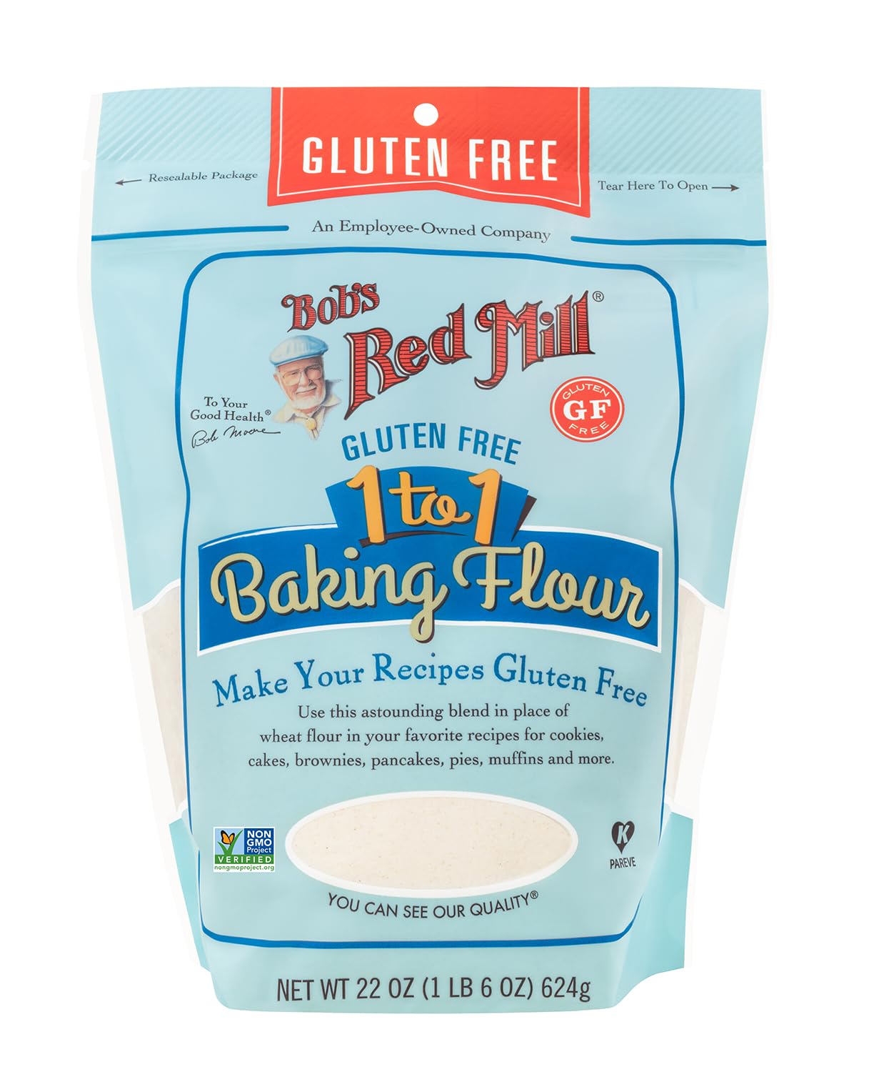 Bobs Red Mill Gluten Free 1 to 1 Baking Flour, 22 oz.