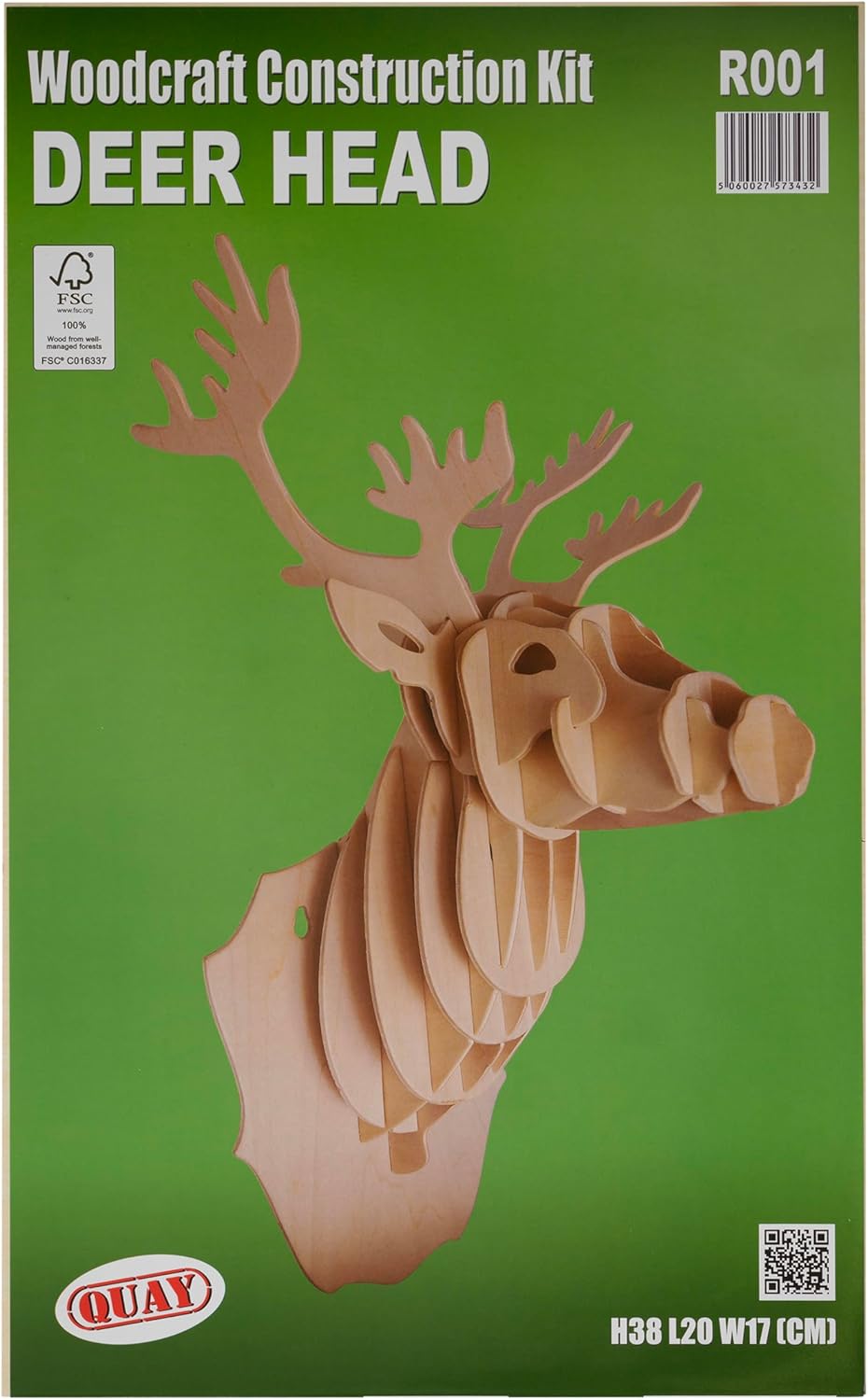 Deer Head QUAY Woodcraft Construction Kit FSC