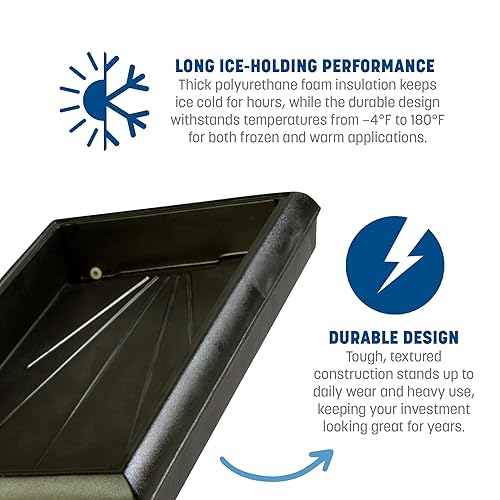 Miniatura 3 de Carlisle mesa buffet portable de bar para servir ensalada, cinco estrellas, Negro, 1