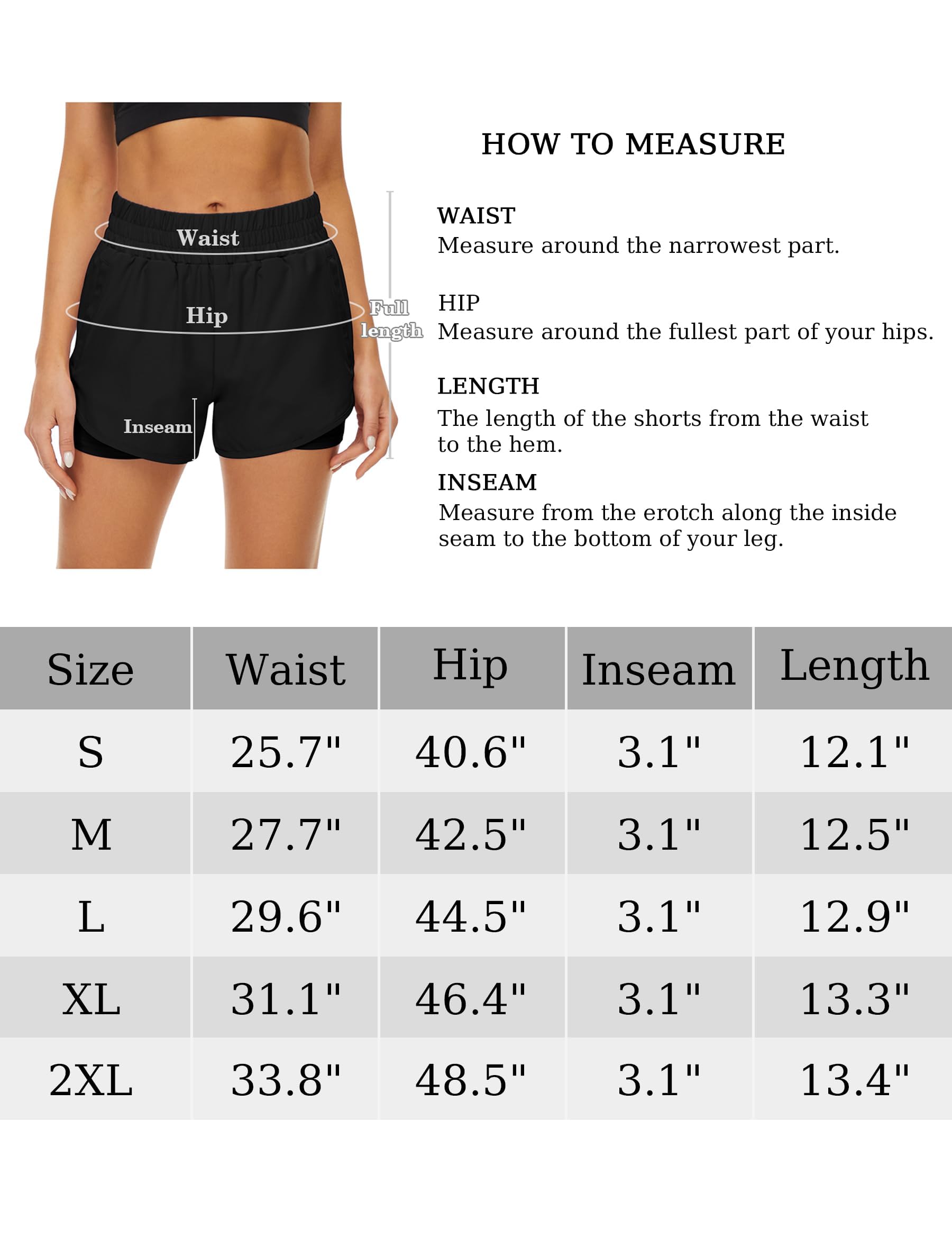 Fengbay Lot de 2 shorts de course à pied pour femme, séchage rapide, 2 en 1, short de sport avec poches, taille haute pour entraînement, gym, yoga