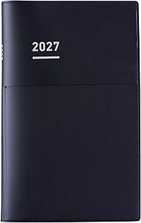 国誉 自我手帐 Biz 记事本 2027 月计划 周计划 A5细长 哑光黑 NI-JB1D-27 2026年 12月开始