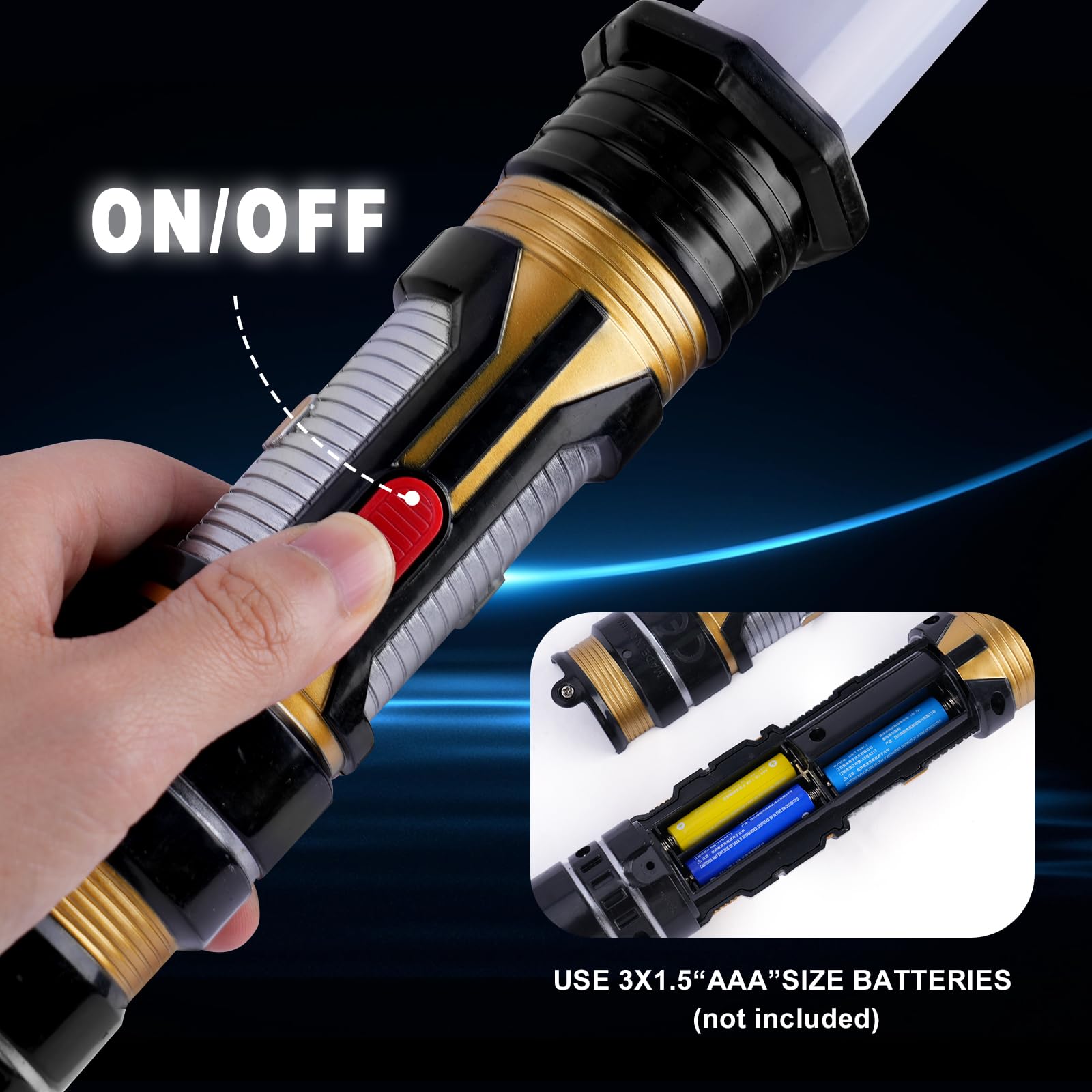 2 Pack Light Up Saber, Light Up Saber for Kids, Retractable Light Up Sword Kid Set,Toy Light Sword for Kids Boy 3-8, Dual Light Up Sabers for Kids Adults, Light Savers Party Toy
