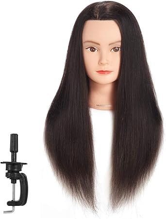 Amazon ヘアーイチョウマネキンヘッド24 26 100 人毛マネキンヘッド美容院トレーニングヘッド美容人形人形ヘッド用スタイリング染料カット編組練習でクランプスタンド 92018w0218 Hairginkgo ビューティー 通販