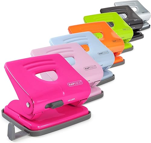 Miniatura 3 de Rapesco 1029 825 Punzón de metal de 2 agujeros, capacidad de 25 hojas - Plata