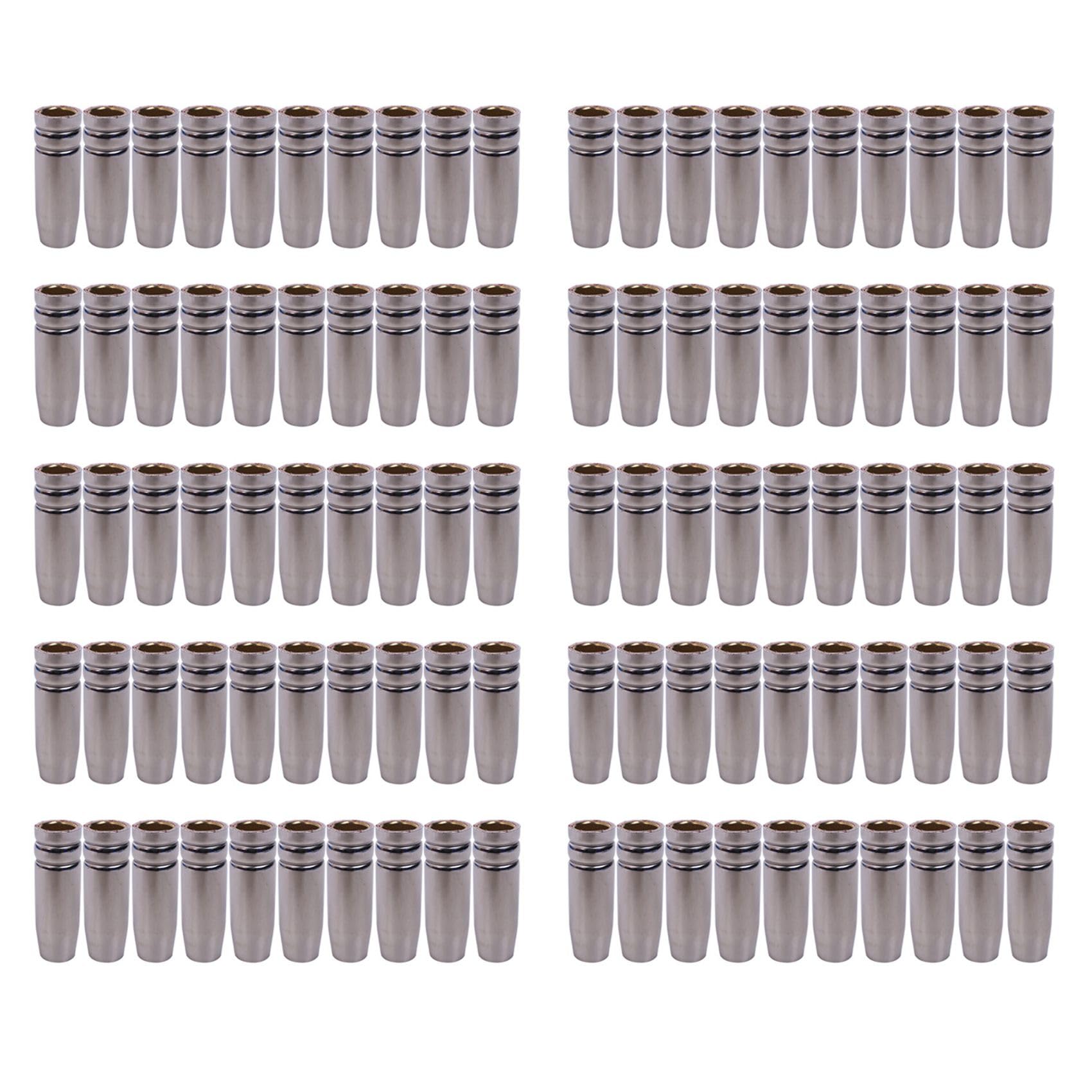 Jnchdghwa Silver 15Ak Gas Nozzle 100Pcs Mig Welding Torch Gas Nozzle Contact Tip For Mig Welding