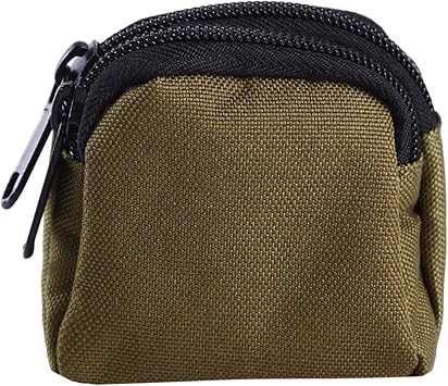 Mini Coin Pouch Change Holder, Outdoor Tactical Wallet Nylon Waist Bag for Men Coin Purse Cash Holder Money Pouch