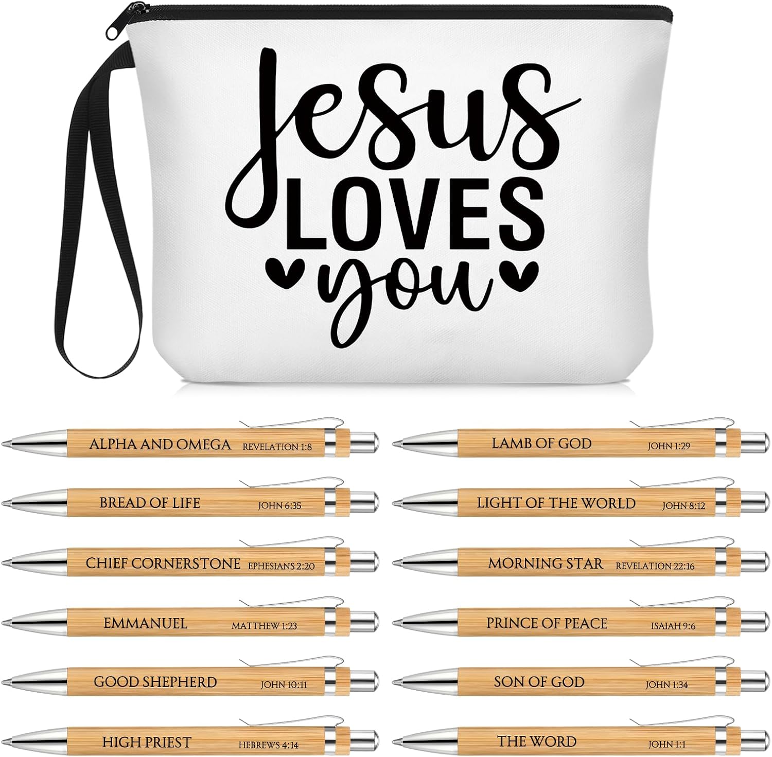 Sayglossy 13 Pcs Christian Gifts, 12 Pcs Names of God