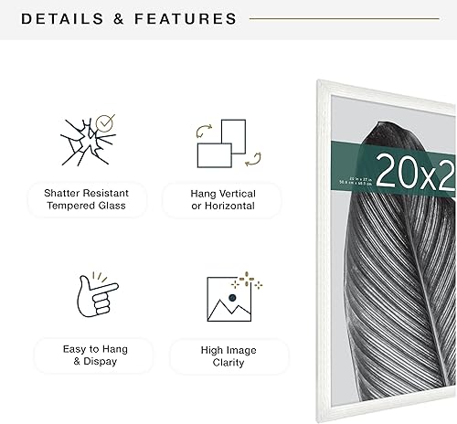 Vista 54 de MCS Studio Gallery - Portarretratos de textura de madera, negro, 10 x 10 pulgadas, para colgar y soporte posterior, marco cuadrado para fotos