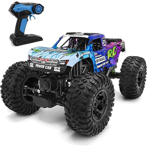 Remote Control Truck,1:12 4x4 Offroad Waterproof RC Trucks Large Amphibious Remote Control Car,Dual Motors Crawler Vehicle, Monster Toys with 2 Rechargeable Batteries, Best Gift for Kids Adults