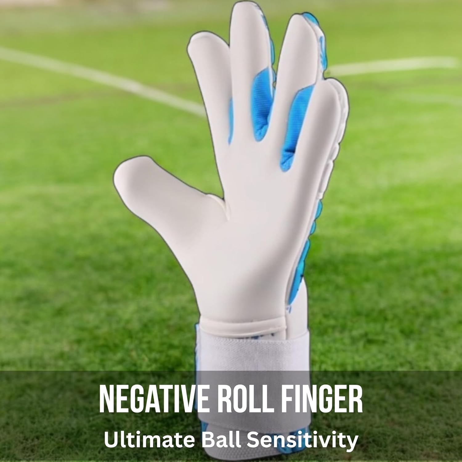 ONEKEEPER Iconic Goalkeeper Gloves – Removable Strap – No Finger Spines – Pro Soccer Goalie Gloves for Kids, Youth & Adults – 3.5mm Contact Latex, Roll Negative Cut, Sizes 5-12