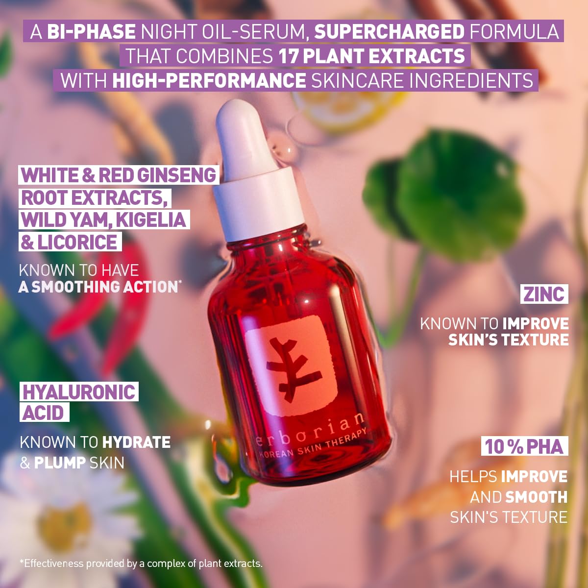 Erborian Multi‑Perfecting Night Serum, Oil & Milky Formulas, Smooths, Even Texture, Hydrates, Firms For Glowy, Mirror Skin Renewal, Korean Skincare - Image 3