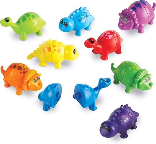 Learning Resources Snap-n-Learn Matching Dinos - Juguete de conteo y clasificación de motricidad fina 18 piezas a partir de 2 años