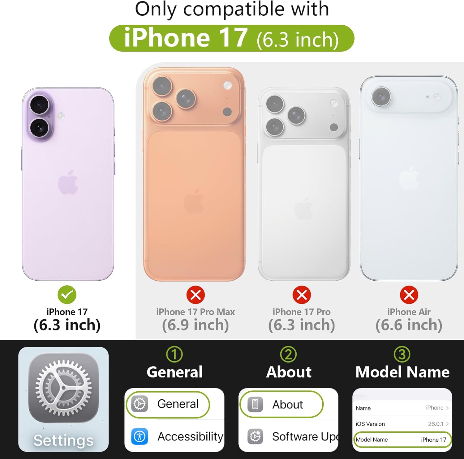 Varikke for iPhone 17 Wallet Case Detachable with RFID Blocking Card Holder for Women, Glitter PU Leather Wrist Strap Strong Magnetic Flip Removable Phone Case Cover for iPhone 17 6.3", Light Purple - Image 2