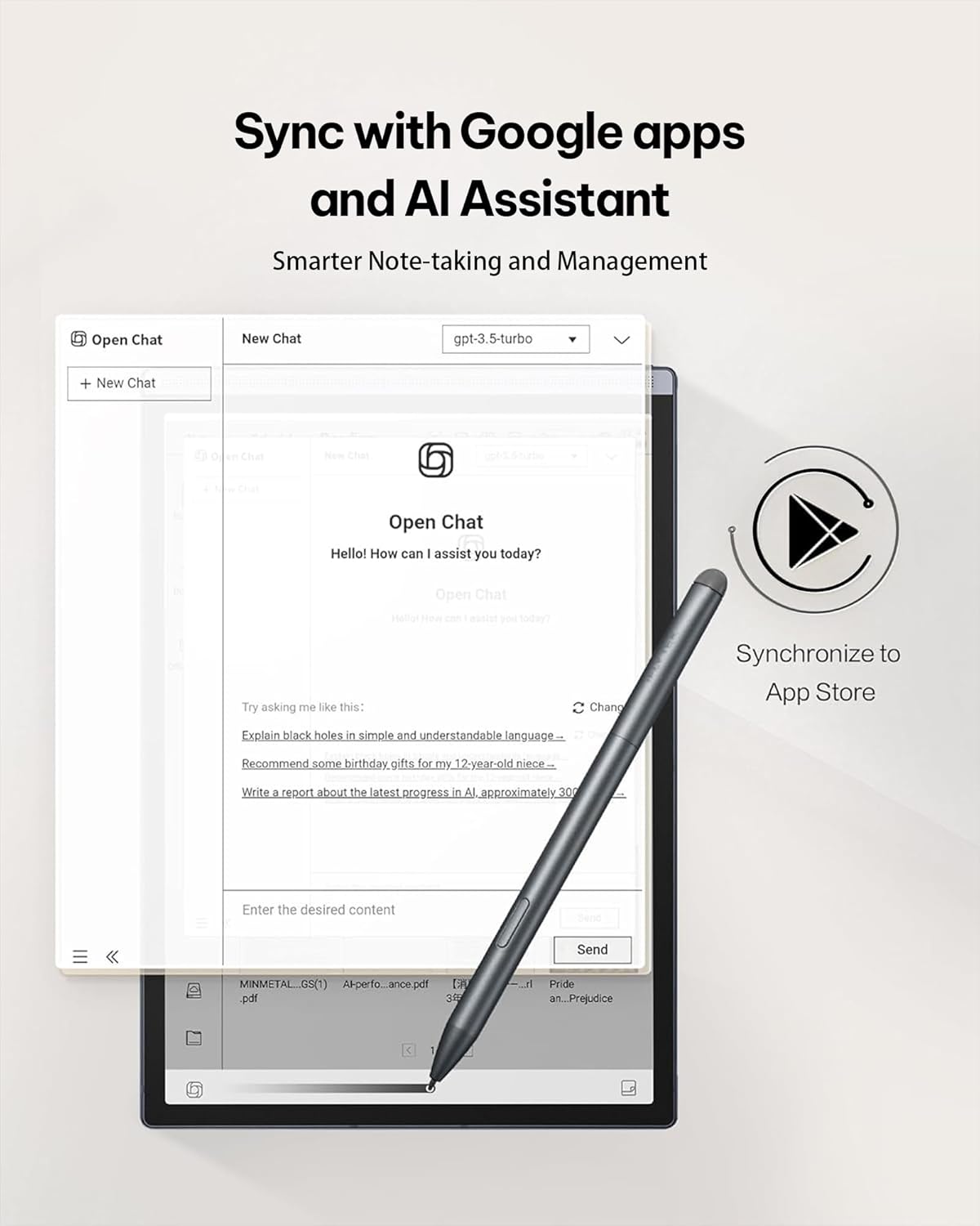 iflytek AINOTE Air 2 Bundle - Black Folio Case, 8.2-inch AI Note-Taking Tablet Writing Paper Tablets, Digital Notebook with Pen, Voice-to-Text Transcription, Multi-Languages Chatgpt Support