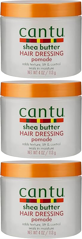 Cantu Hair Dressing Pomade with Shea Butter, 4 Ounce (Pack of 3)