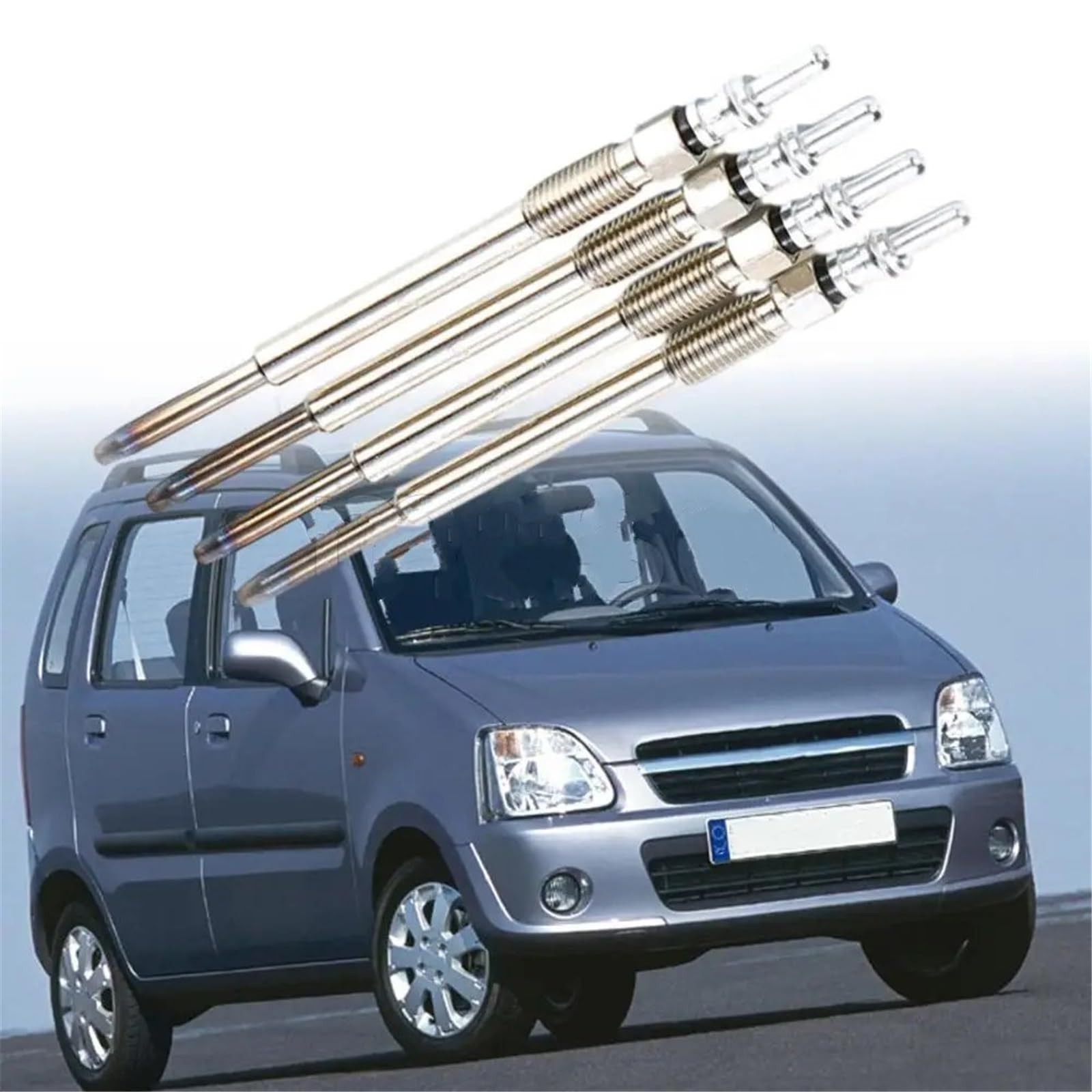bujías Calentador Compatible con Vauxhall para Meriva A para Tigra para TwinTop 2004 2005 2006 2007 2008 2009 4 bujías incandescentes calefacción estacionamiento coche 46779614.