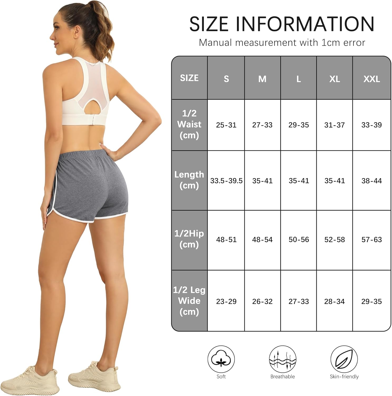 URATOT 4 Pack Women's Cotton Dance Yoga Sports Short Summer Running Athletic Pant Waistband Loose Shorts for Women - Image 2